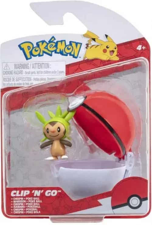 Pokemon Figure - Chespin + Poke Ball (Clip 'n' Go)