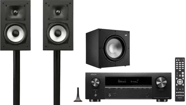 Polk Audio Monitor XT20 Speaker Set + Denon AVR-X1800H Receiver
