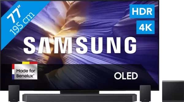 Samsung 77" OLED S90F (2025) + Samsung HW-Q990F Zwart