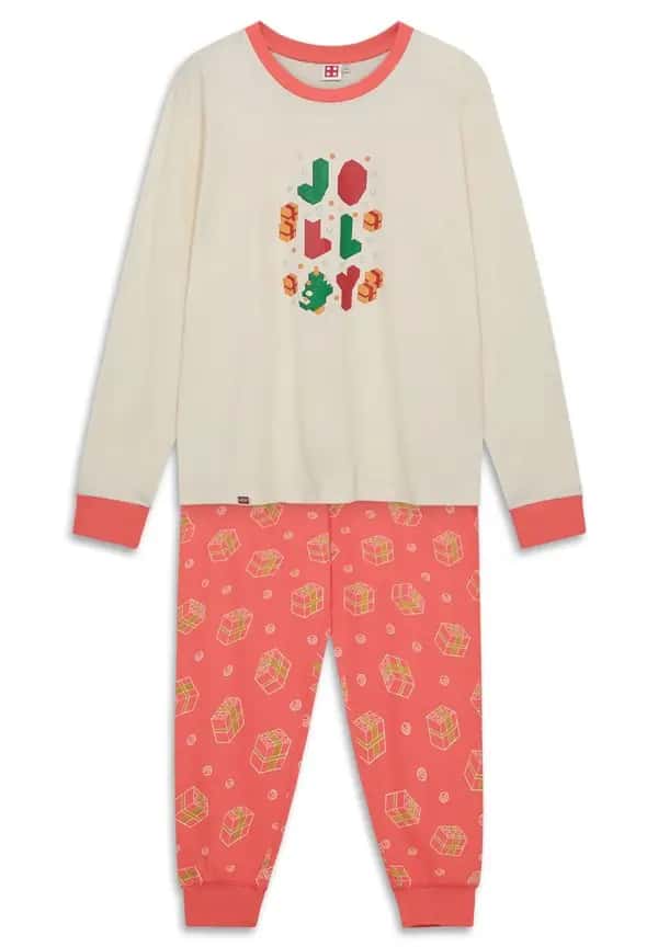 Kerstpyjama voor volwassenen - gebroken wit