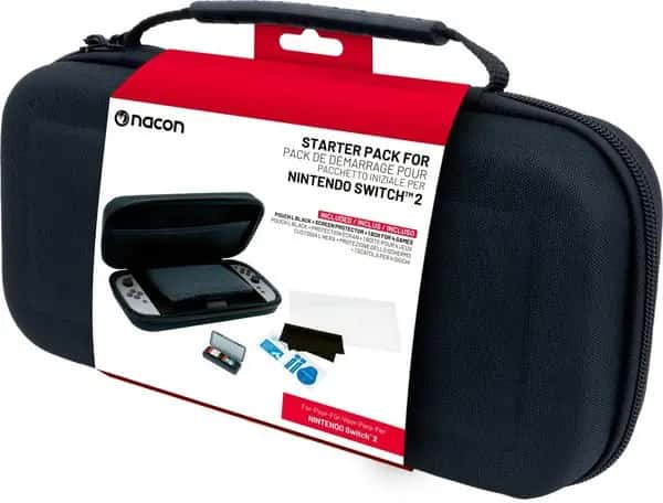 Nacon Nintendo Switch 2 Starter Pack + Screenprotector + Gamecardhoes (Zwart)