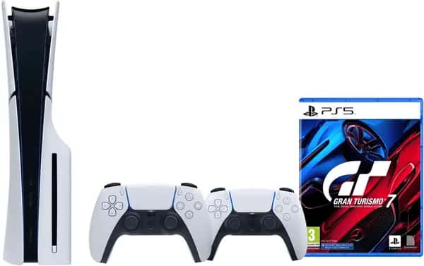 PlayStation 5 Slim Disc Edition + Gran Turismo 7 + Extra Controller Wit