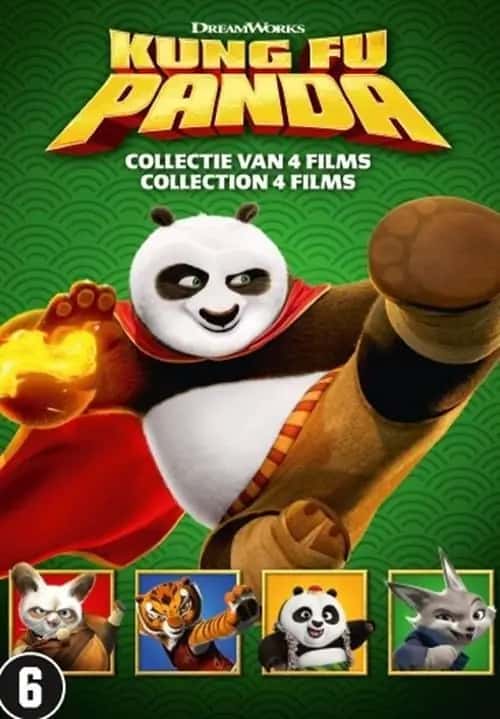 Kung Fu Panda 1 - 4 (Nederlandse DVD's)