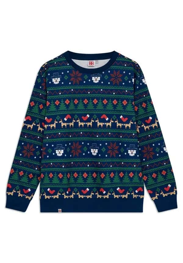 Kerstsweatshirt voor volwassenen - donkerblauw