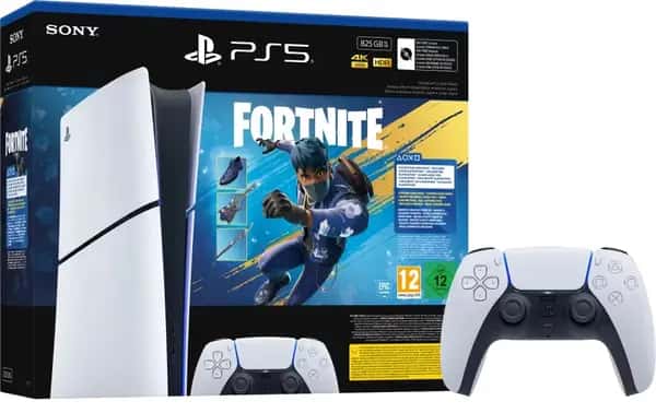 PlayStation 5 Slim Digital Edition Fortnite bundel + Extra Controller Wit